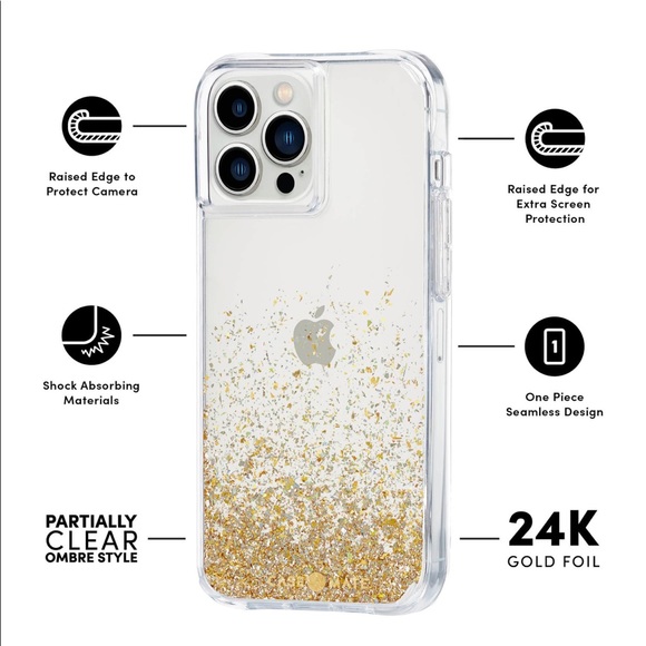 CASEMATE iPhone 13 Pro Size Twinkle Ombre (Gold) NIB BRAND NEW - Picture 3 of 10